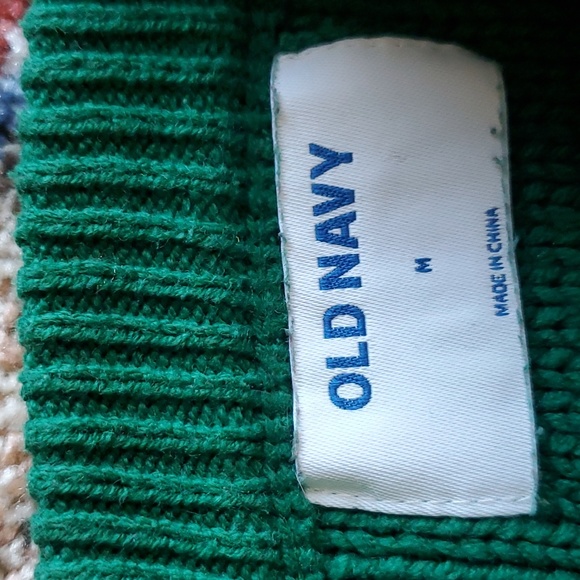 Old Navy Cable Knit Green Sweater Size Medium - Picture 2 of 4